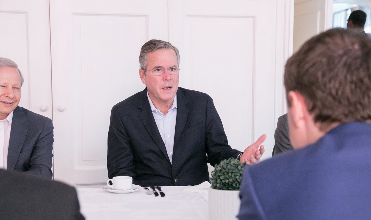 Jeb Bush kohtumas Taavi Rõivasega.