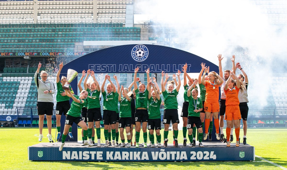 Üheksakordne naiste karika võitja Tallinna FC Flora
