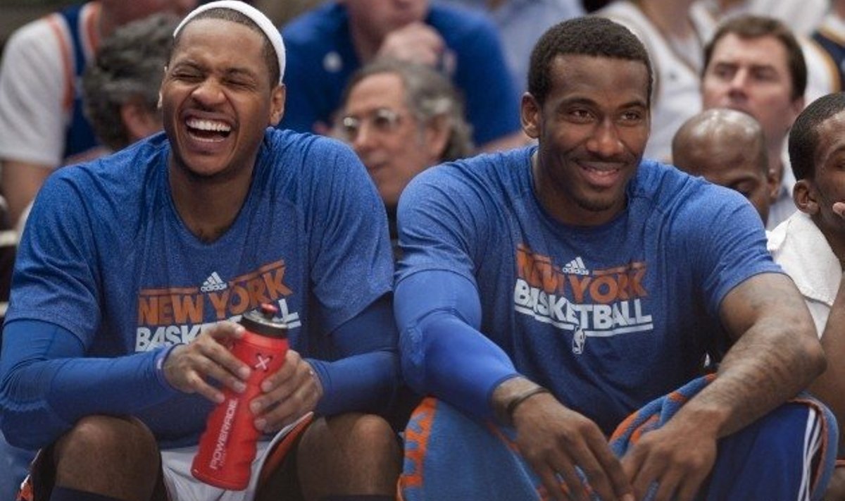 NY Knicksi tähed Carmelo Anthony ja Amare Stoudemire, NBA, korvpall