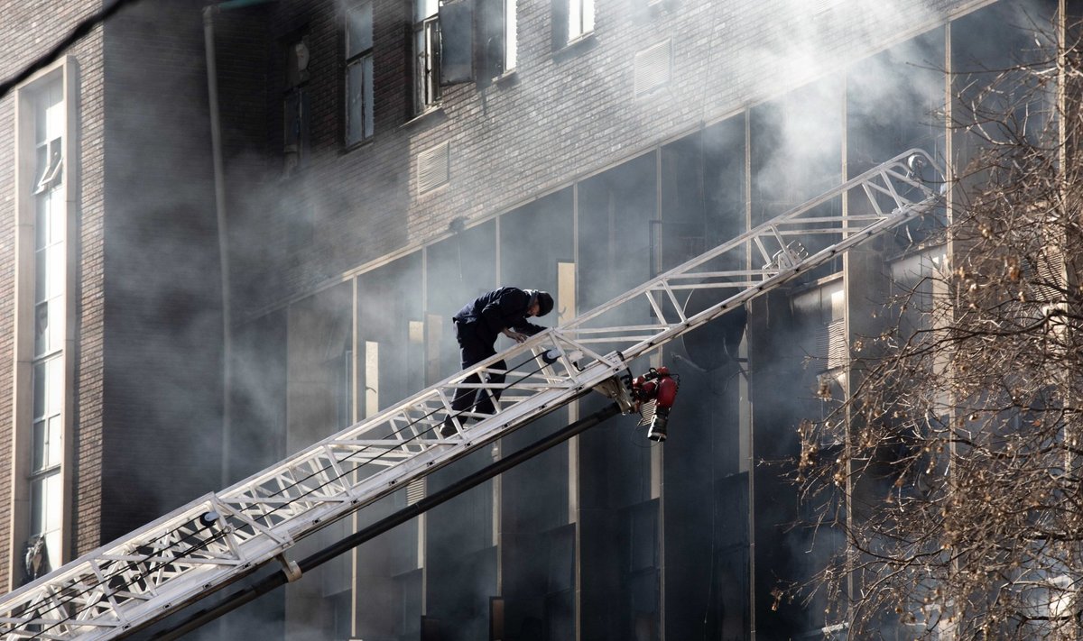 Пожар в Йоханнесбурге.