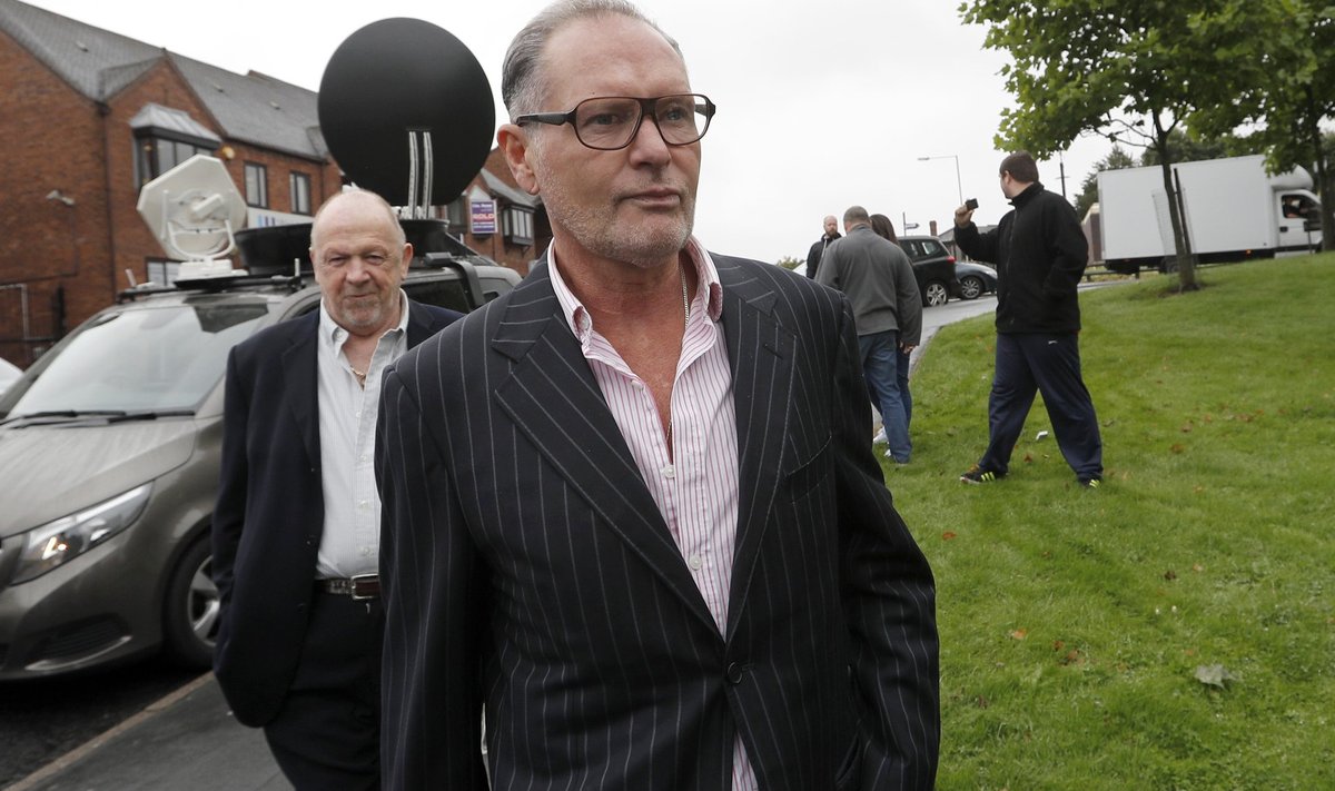 Former England soccer player Paul Gascoigne arrives at Dudley Magistrates Court