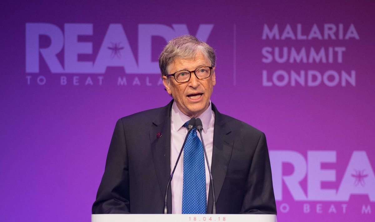 Bill Gates Londoni malaaria tippkohtumisel 