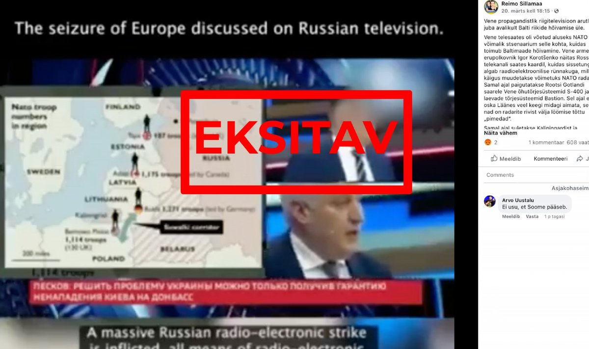 Võib jääda mulje, nagu Vene televisioonis esitati hiljuti Venemaa plaan Balti riikide hõivamiseks. Nii ei olnud.