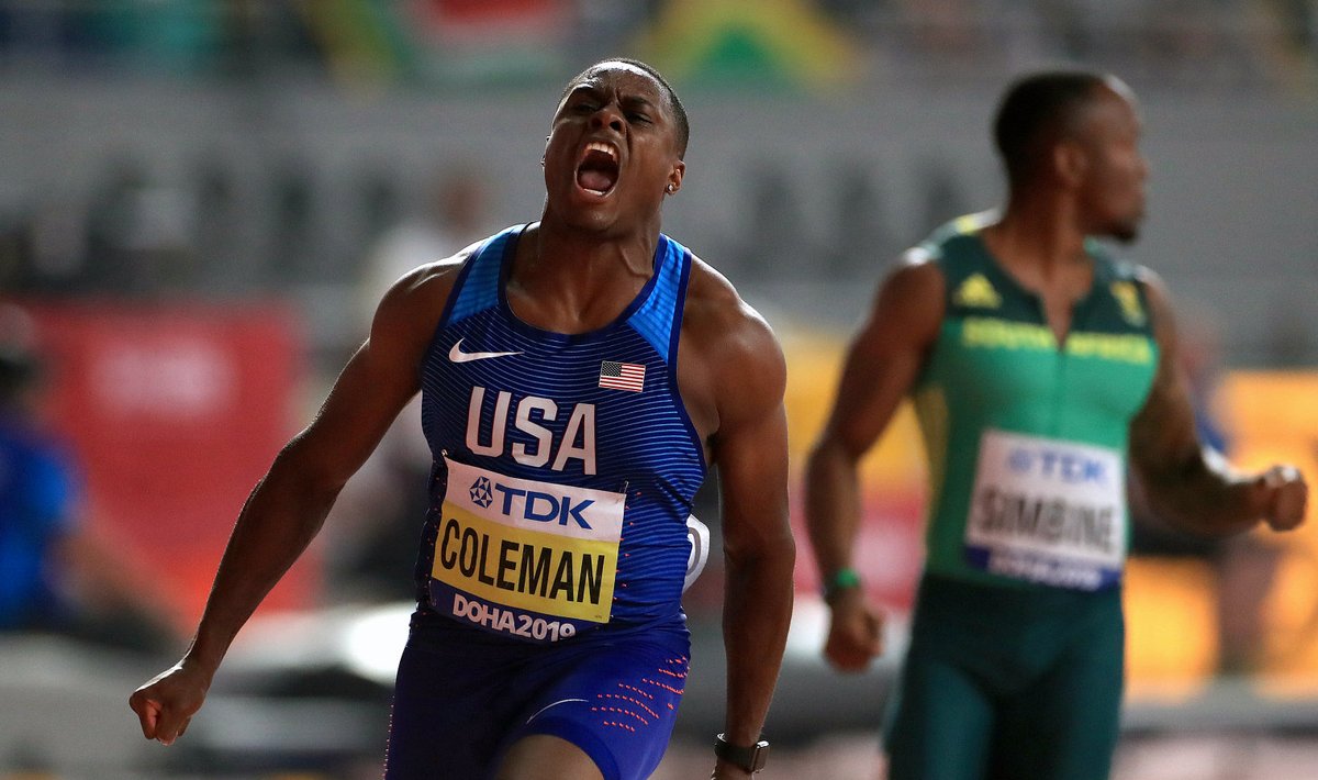 Christian Coleman on uus meeste 100m maailmameister.