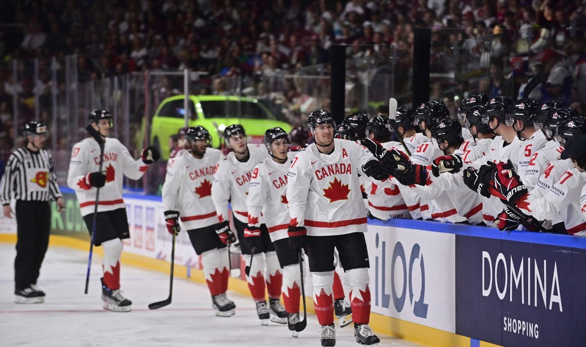 Kanada viskas Läti koondise värava MM-i avamängus litreid täis