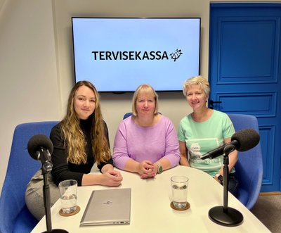 Vivika, Margit ja Diana Tervisekassa podcast’is.