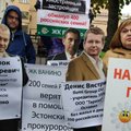 ФОТО и ВИДЕО: Обманутые эстонскими бизнесменами россияне провели пикет у консульства в Санкт-Петербурге