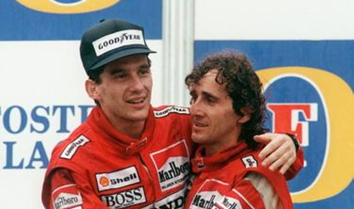 1988. aasta Austraalia GP - Ayrton Senna ja Alain Prost poodiumil