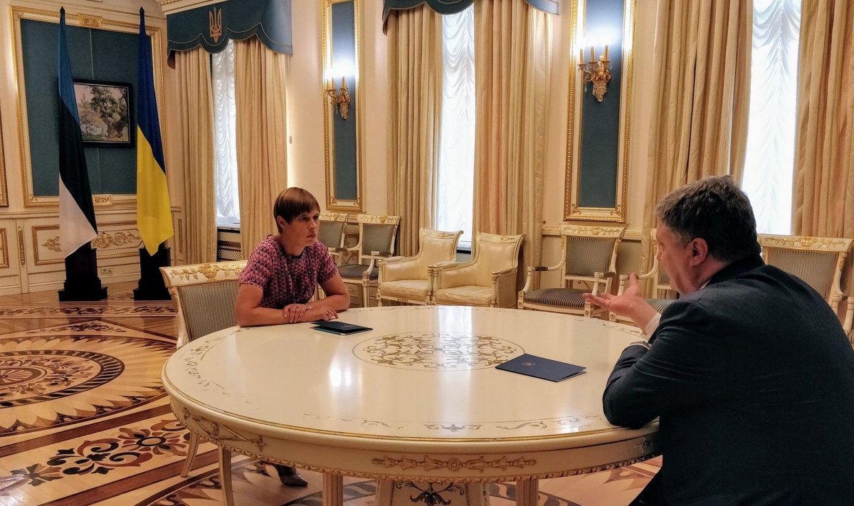 President Kersti Kaljulaid kohtumisel Ukraina president Petro Poroshenkoga