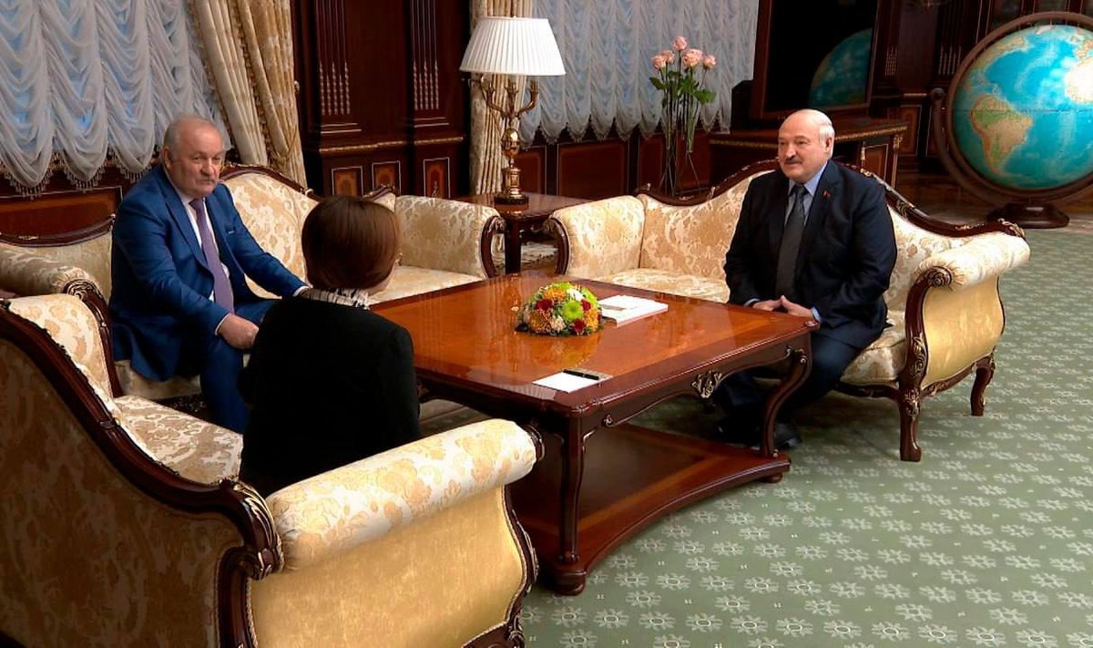Elvira Nabiullina ja Aljaksandr Lukašenka kohtumine