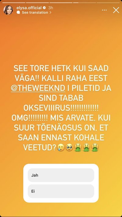 Elisa Kolki tabas viirus