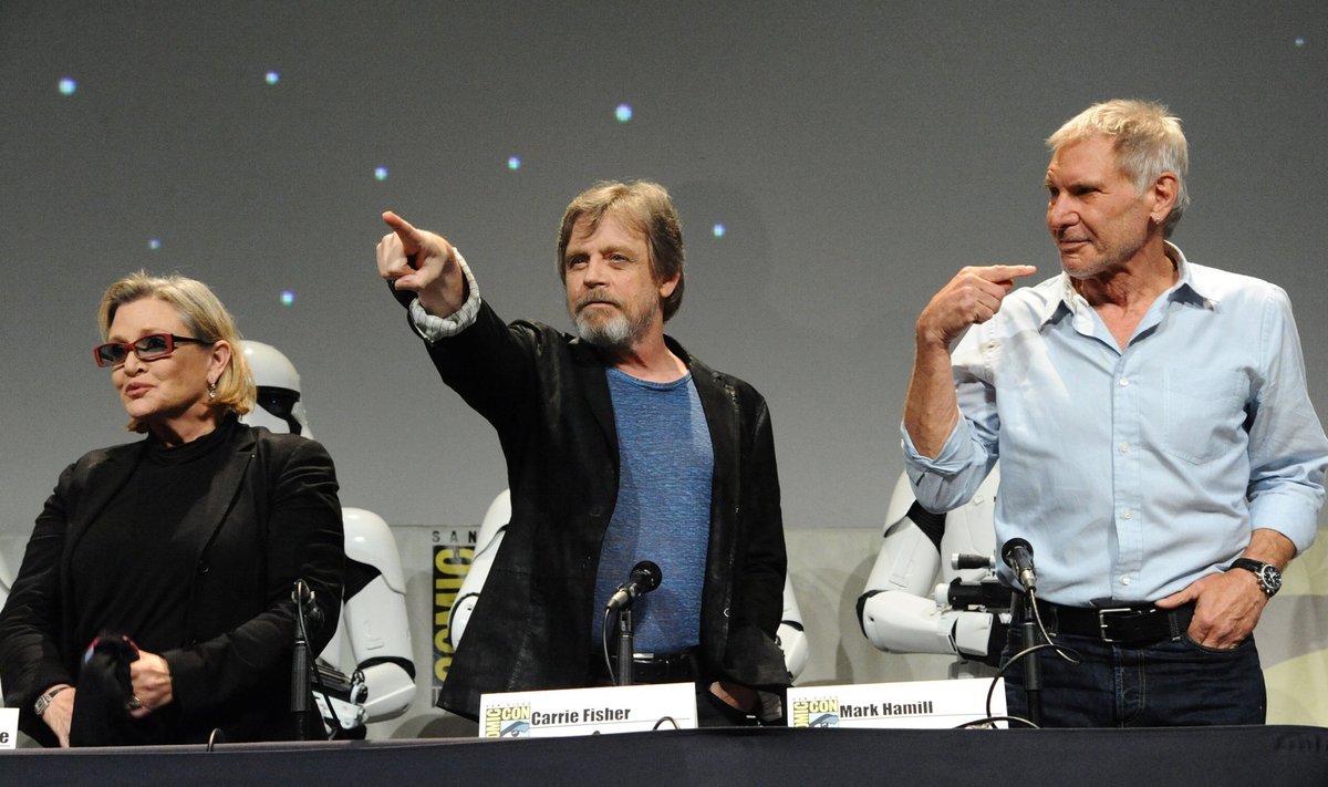 "Tähesõdade" veteranid Carrie Fisher, Mark Hamill ja Harrison Ford
