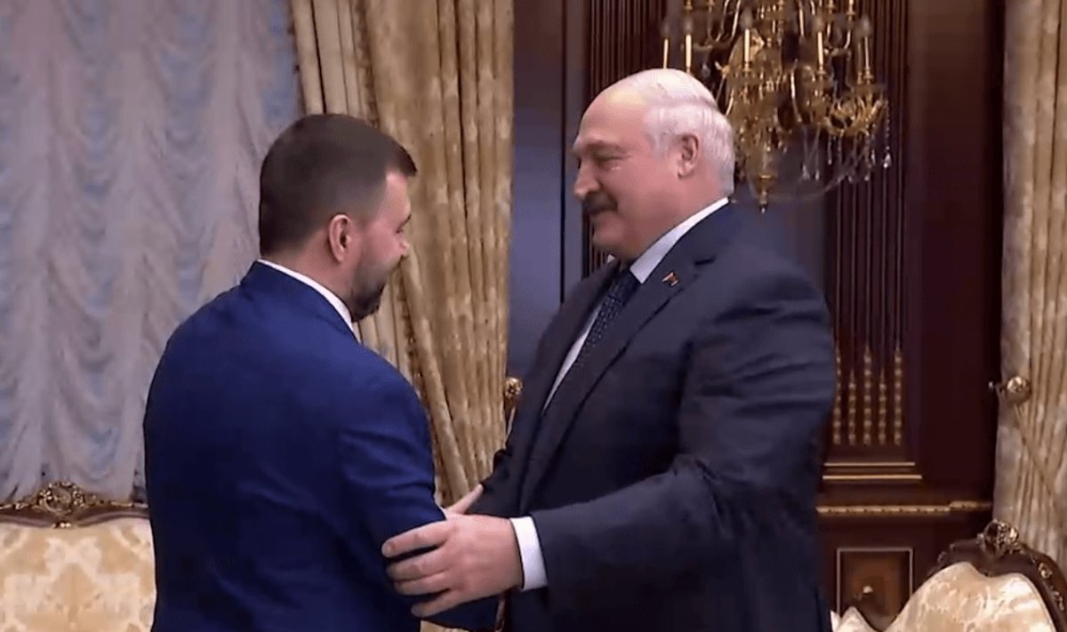 Deniss Pušilin ja Aljaksandr Lukašenka