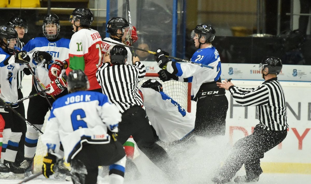 Eesti U20 jäähokikoondis kohtumises Ungari vastu