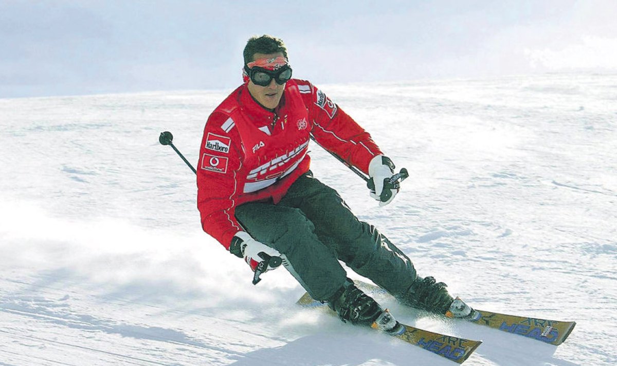 Michael Schumacher on tuntud meisterliku suusatajana, kes armastas kiirust ka lumel.