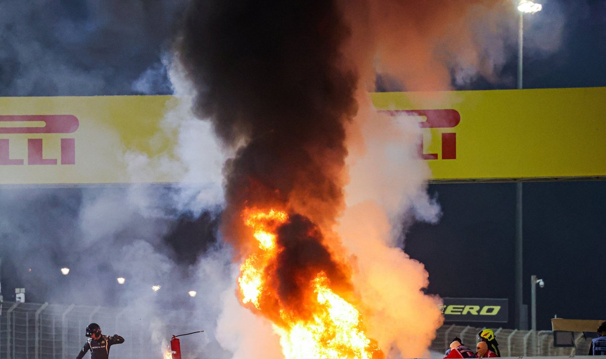 Romain Grosjean ja põlev vormel