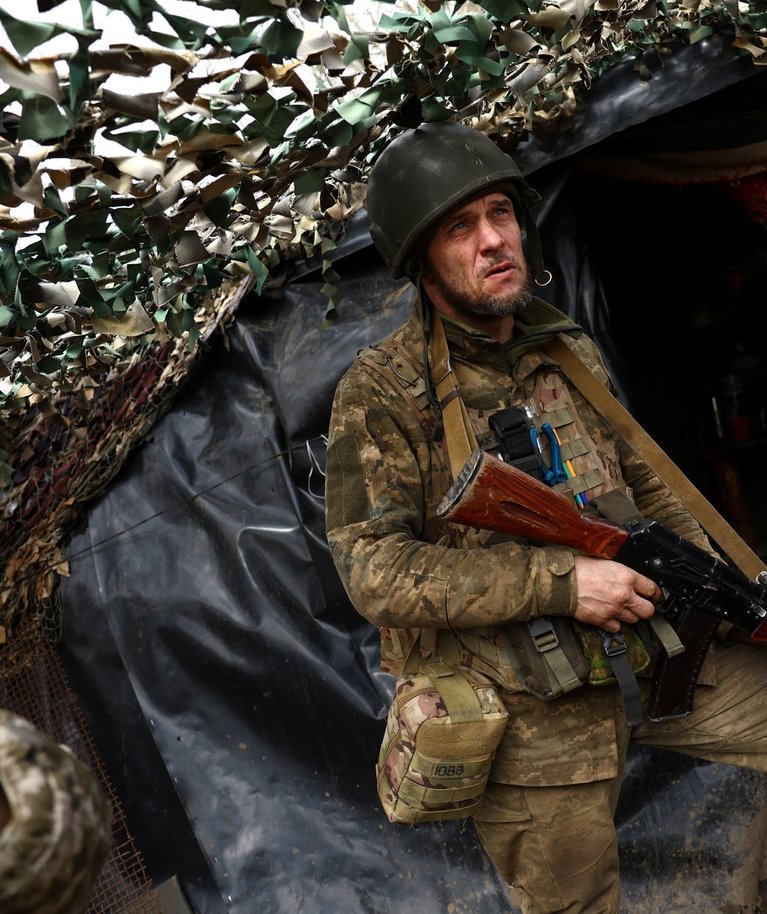 Ukraine sõjaväelased Donetski rindel. Foto tehtud 4. aprillil 2023.