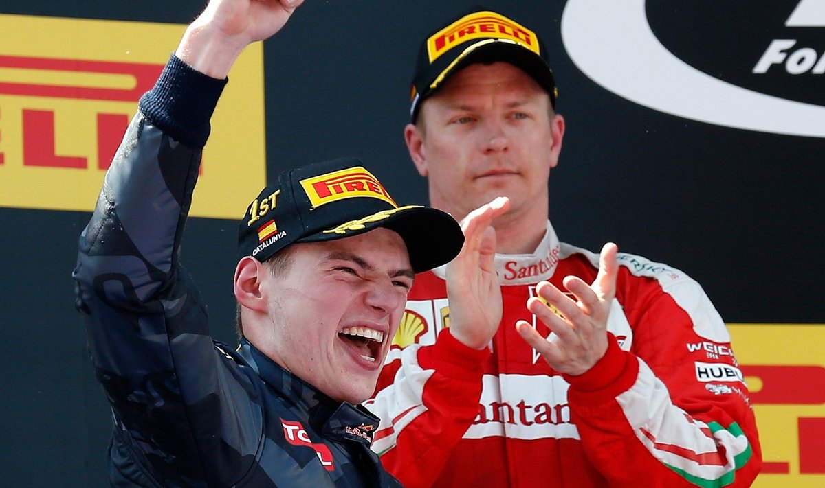 Verstappen ja Räikkönen poodiumil