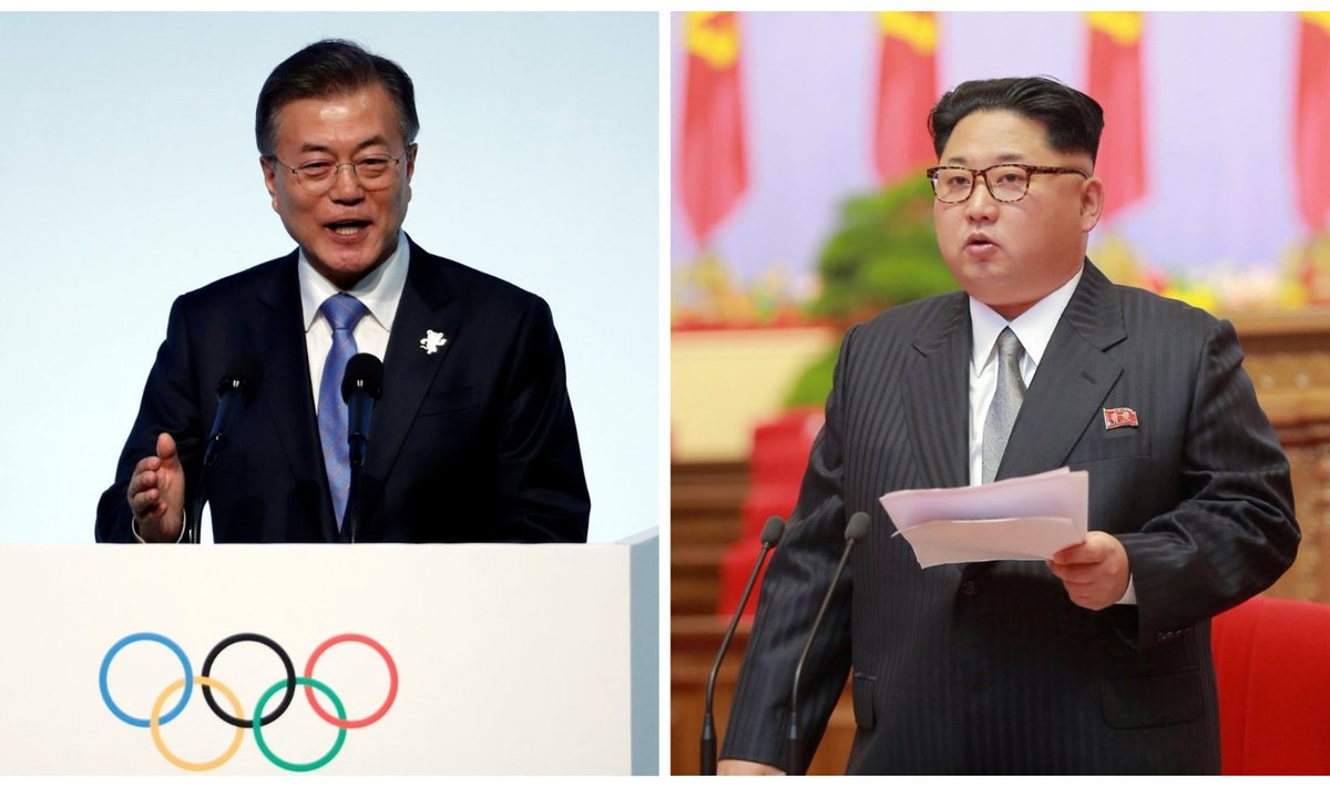 Lõuna-Korea president Moon Jae-in ja Põhja-Korea liider Kim Jong-un