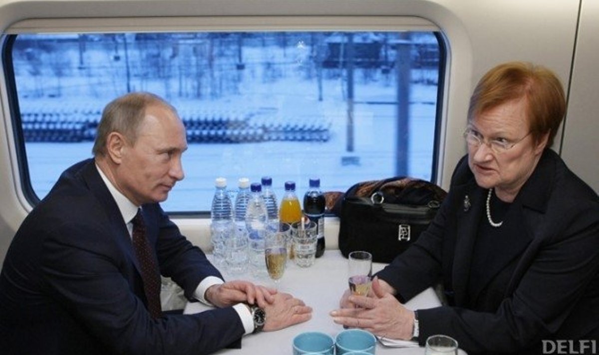 Putin ja Halonen kiirrongis Allegro. Foto RIA Novosti