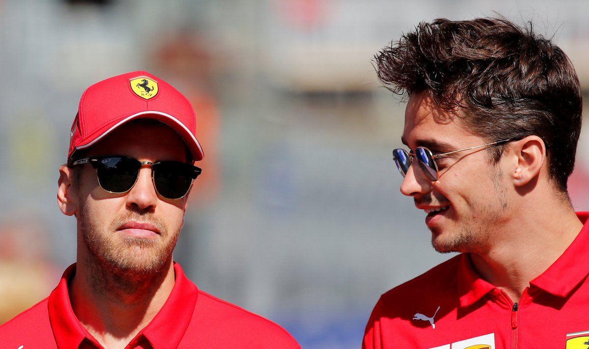 Sebastian Vettel ja Charles Leclerc 