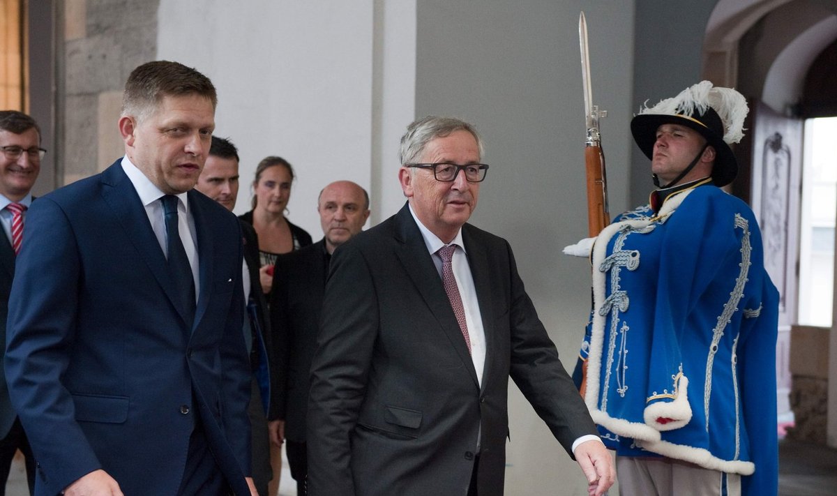 Slovakkia peaminister Robert Fico ja Euroopa Komisjoni juht Jean-Claude Juncker