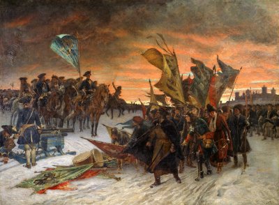 Победа шведов в битве при Нарве. Густав Седерстрём. 1910 год.