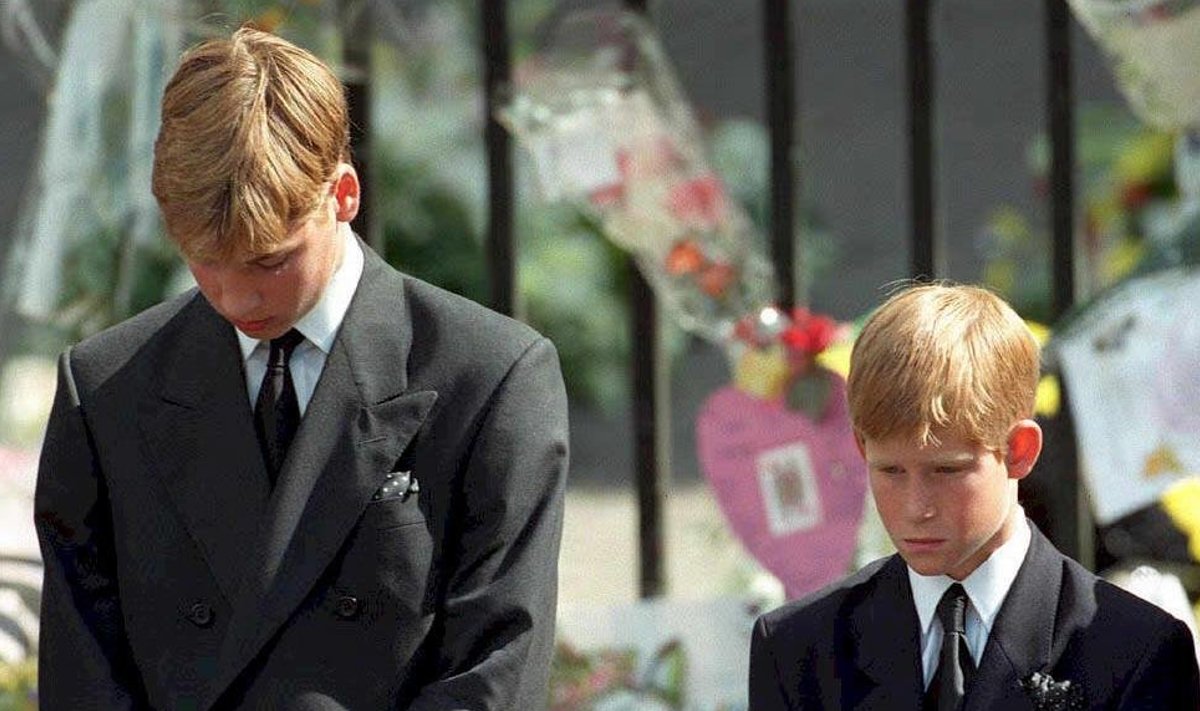 Prints Harry ja William Diana matustel 1997. aastal.