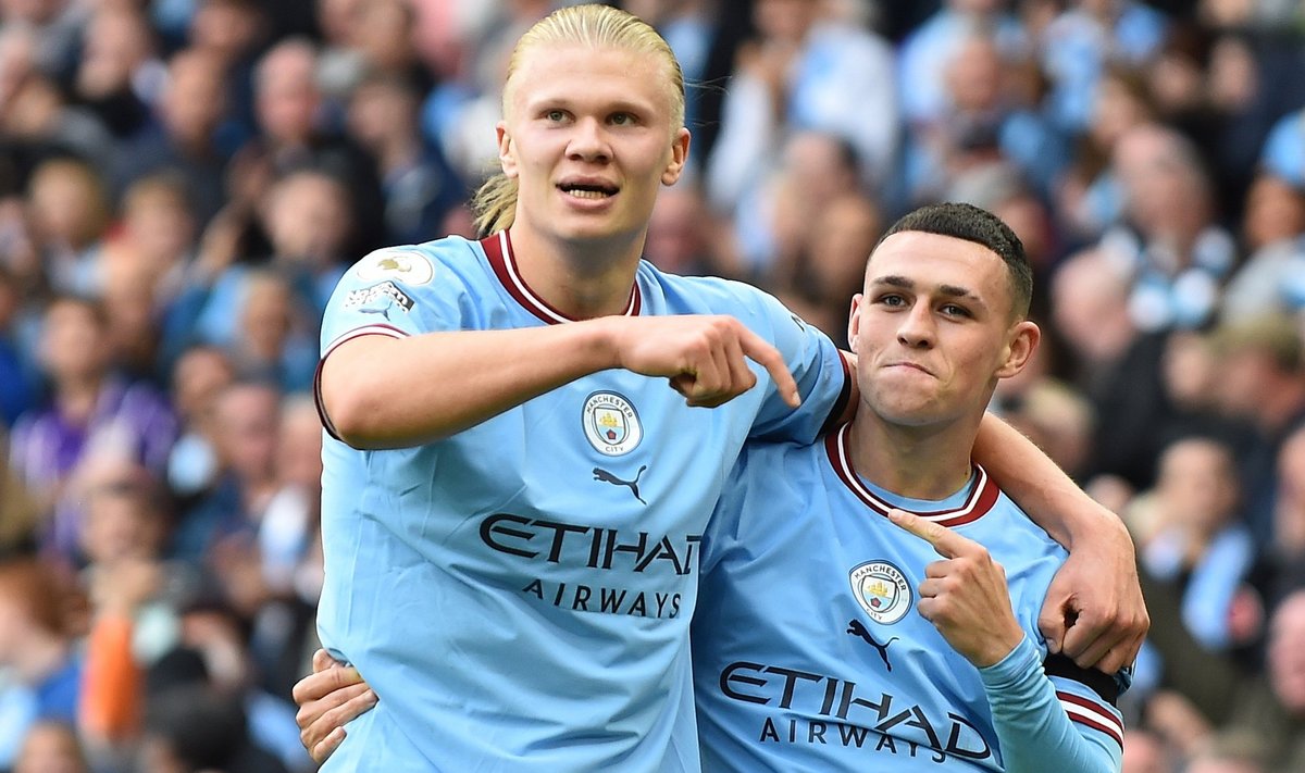 Kübaratrikimehed Erling Haaland ja Phil Foden