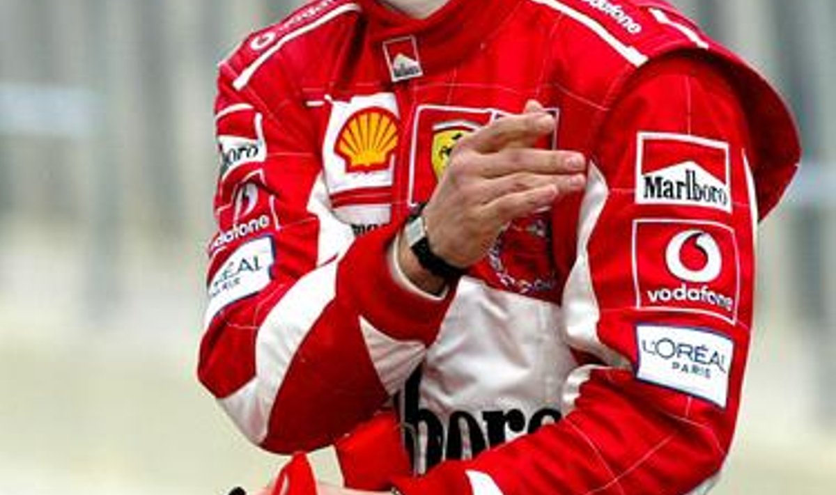 Michael Schumacher pärast väljasõitu Ricardo Tormo ringrajal