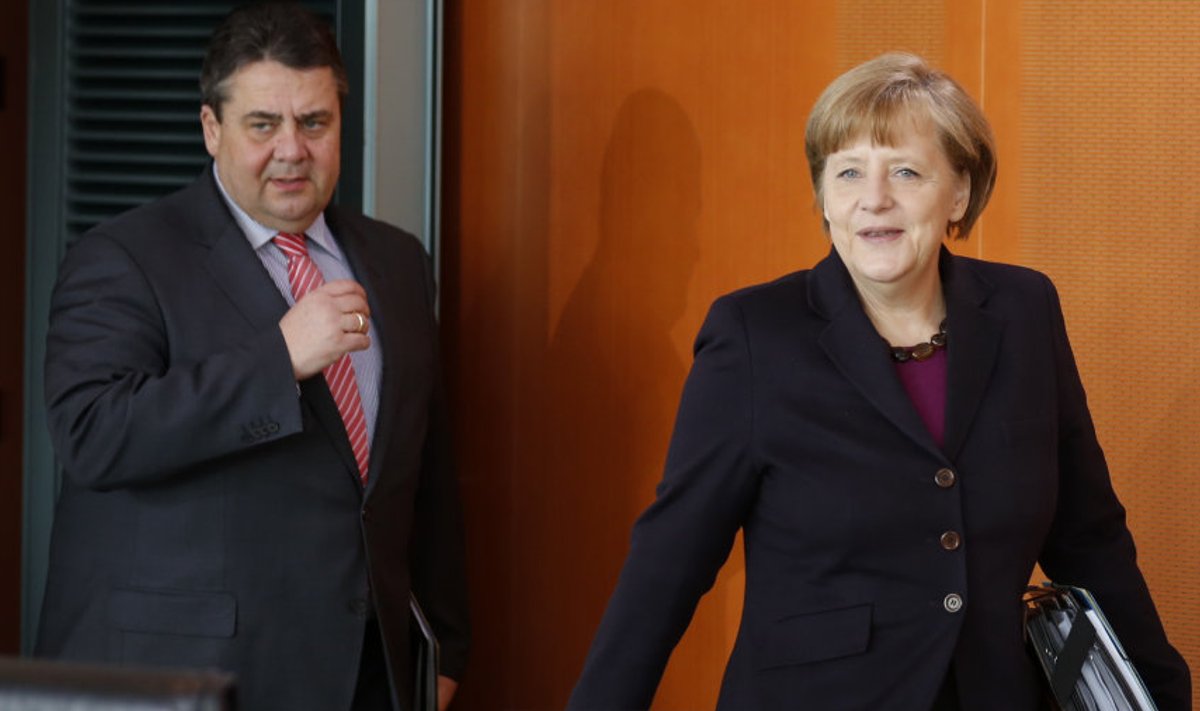 Saksamaa majandus- ja energiaminister Sigmar Gabriel ja kantsler Angela Merkel.