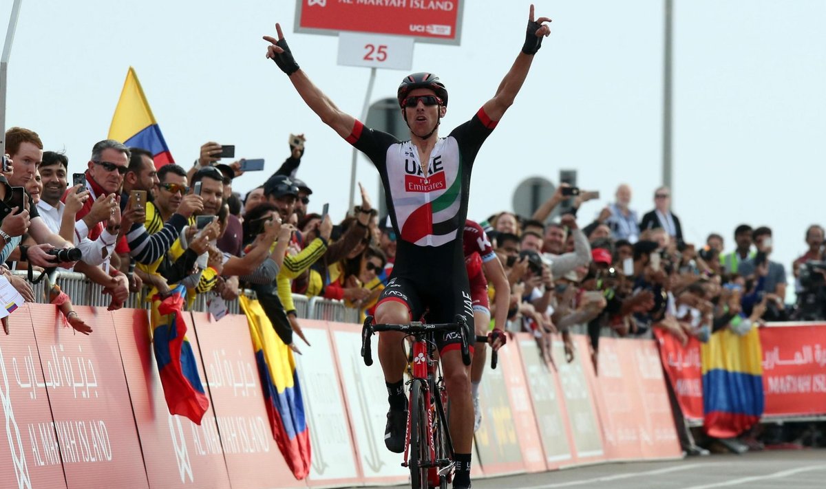 Rui Costa kolmanda etapi finišis.