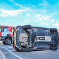 ФОТО | В результате аварии столкнулись два автомобиля, на месте ДТП затруднено движение 