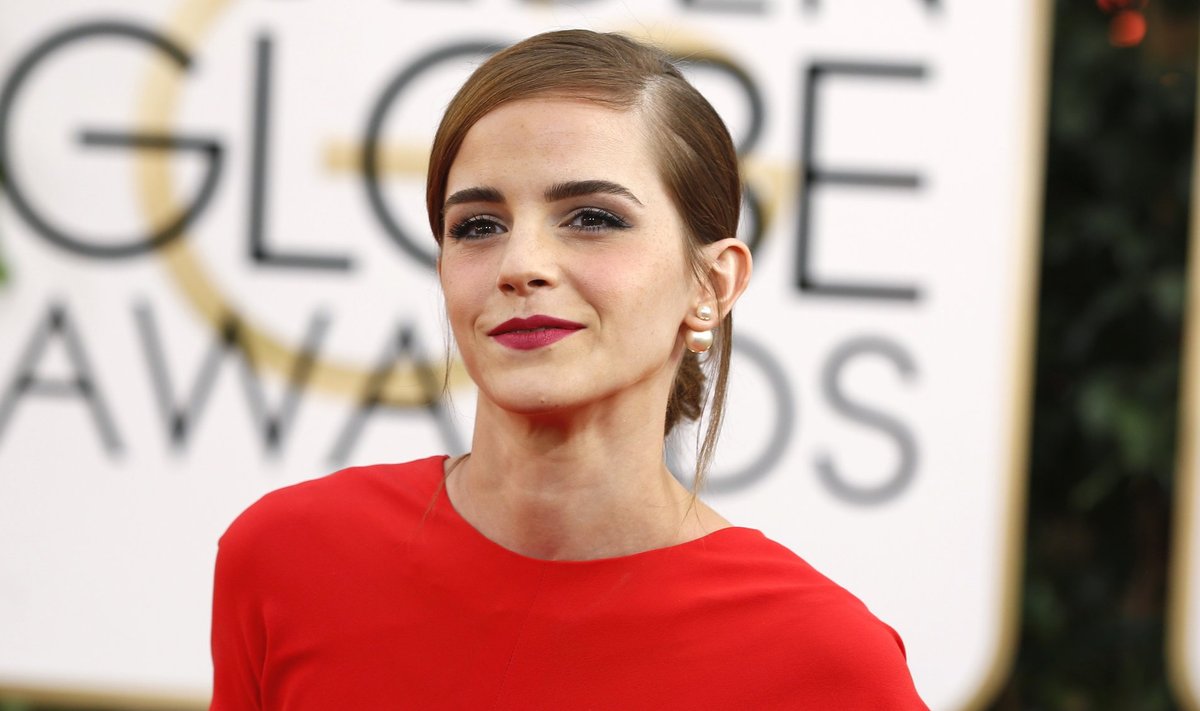 Actress Emma Watson arrives at the 71st annual Golden Globe Awards in Beverly Hills
