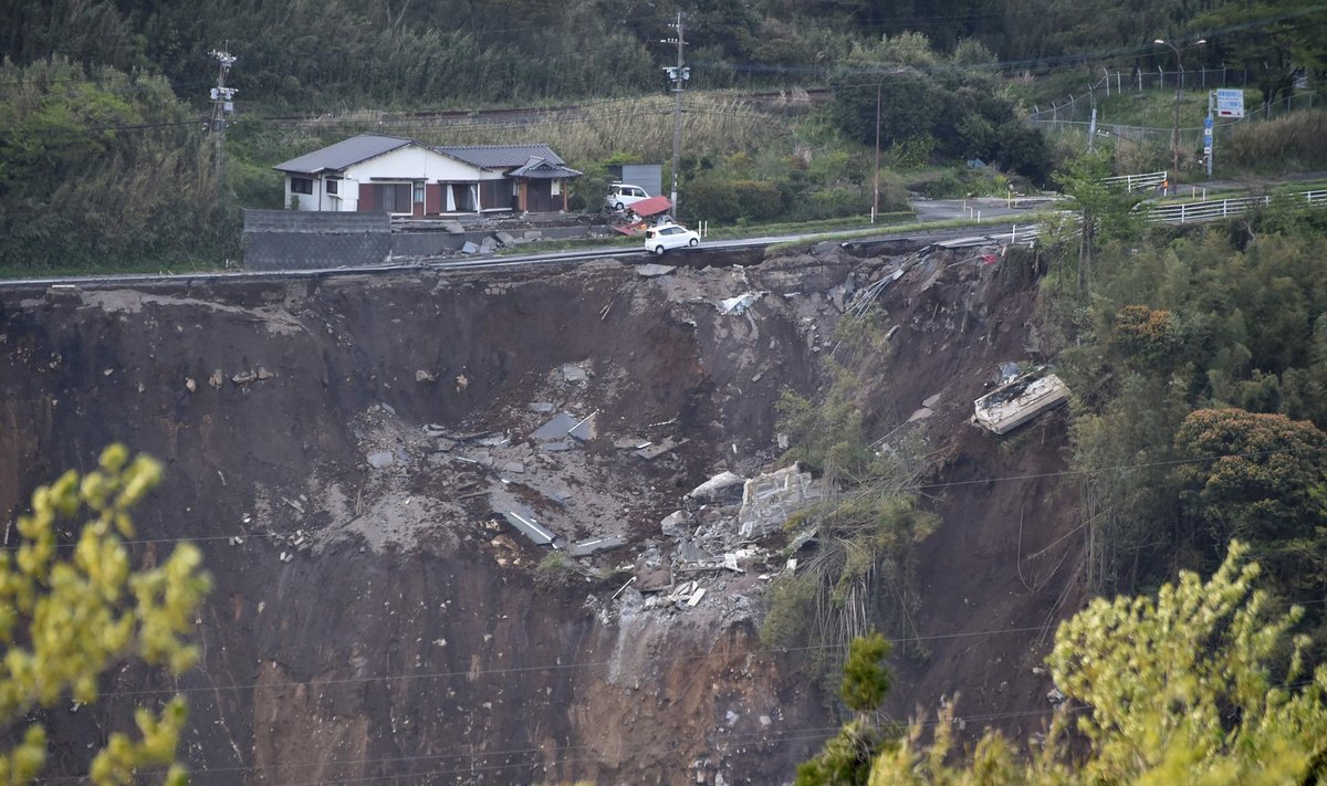 Maalihete tagajärjed Kumamoto piirkonnas Jaapanis