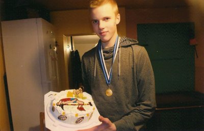 Eesti meistrivõistluste medalist kõrgushüppes 2012. aastal. Karel meenutas, et tulemus oli vist 1.86 meetrit.