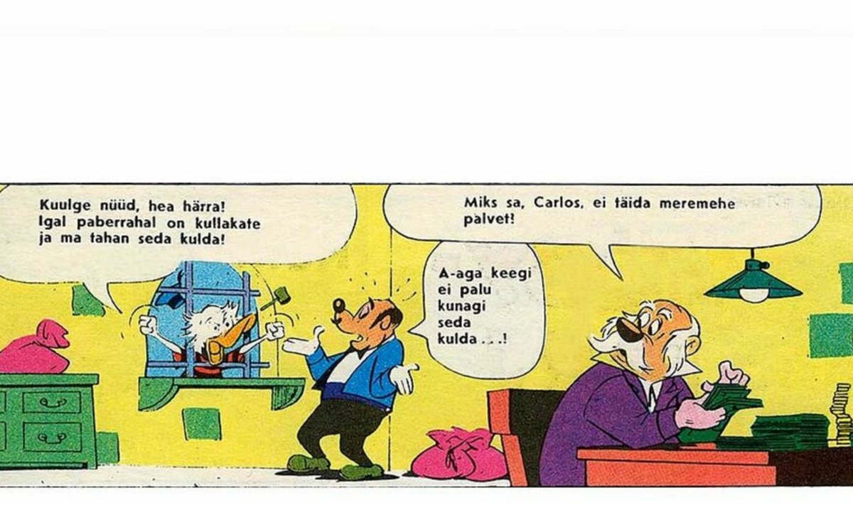 VANA PROBLEEM: Kullavarude küsimus oli aktuaalne ka 1972. aastal Nõukogude Eestis välja antud koomiksis “Piilupart, Miki ja teised”.
