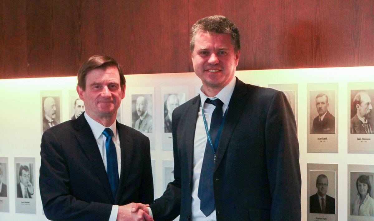 USA asevälisminister David Hale ja Eesti välisminister Urmas Reinsalu kohtumisel
