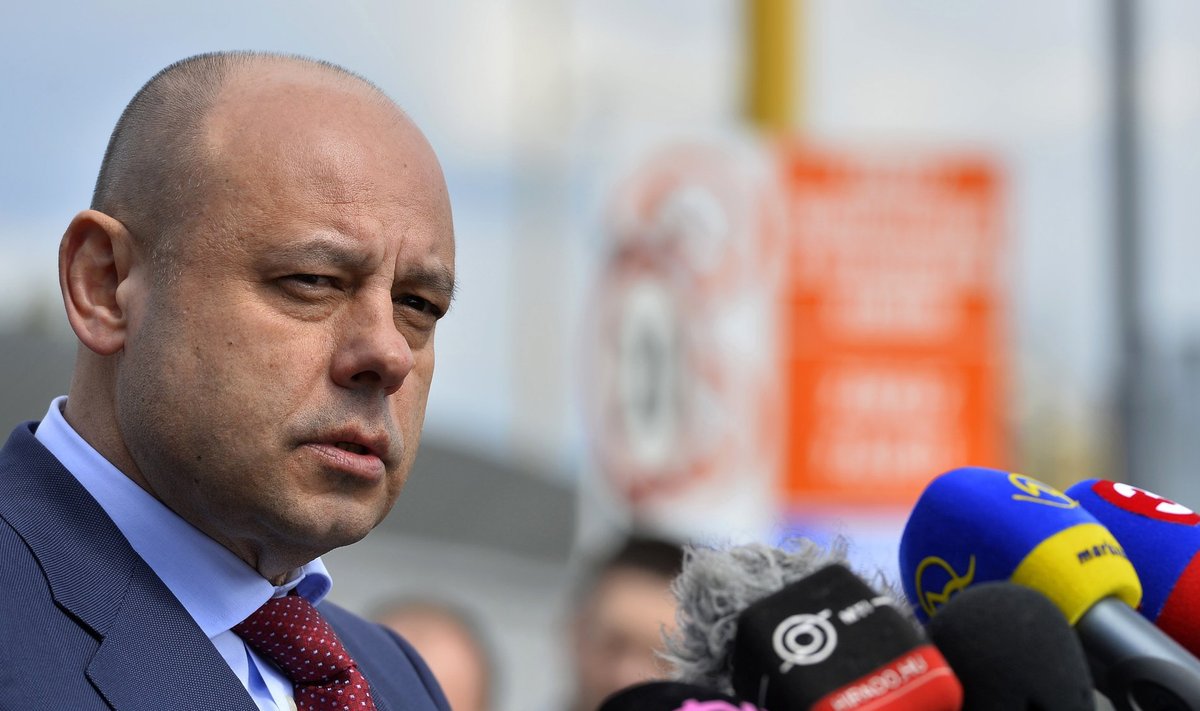 Ukraine's Energy Minister Prodan answers questions during a news conference in the eastern Slovak town of Velke Kapusany