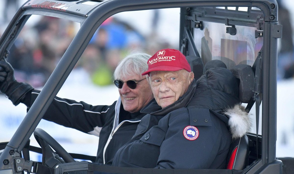 Bernie Ecclestone ja Niki Lauda 21. jaanuaril Austrias Kitzbühelis.
