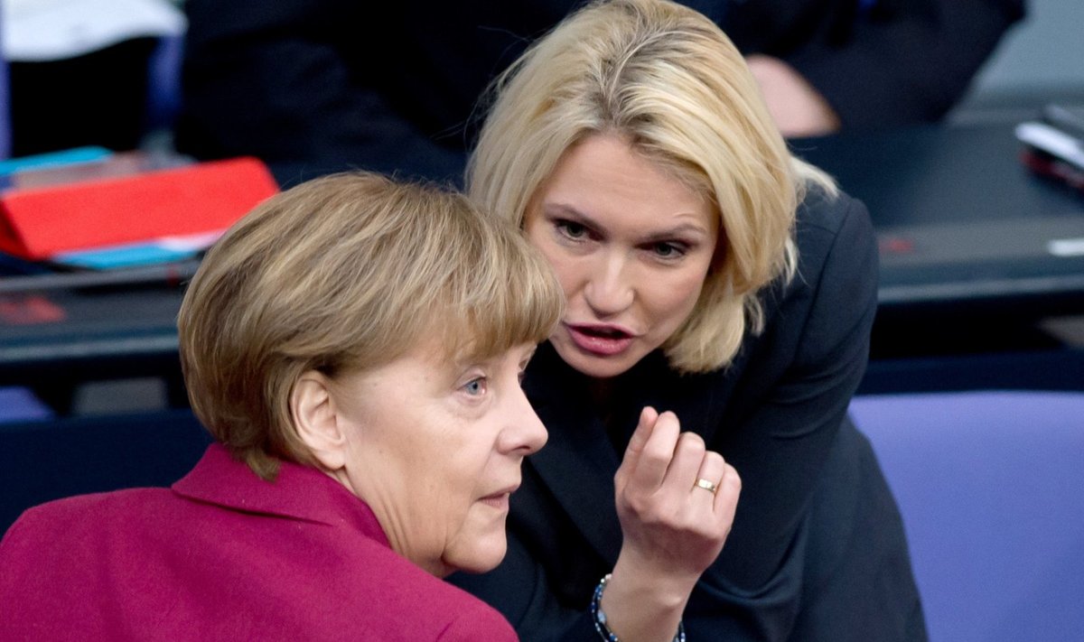 Saksamaa liidukantsler Angela Merkel ja Perekonnaasjade minister Manuela Schwesig