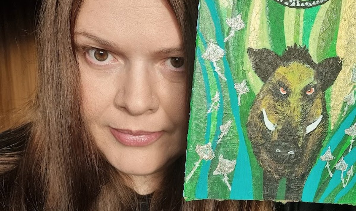 Katrin Pauts ja tema maalitud metssiga