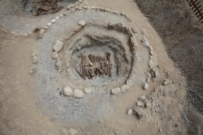 MATUS: 2500 aasta tagune matus Pamiiri mägedes. Kivideringiga tähistati haud. Hauapanusena oli kaasas kanepi põletamiseks kasutatud puidust nõu.