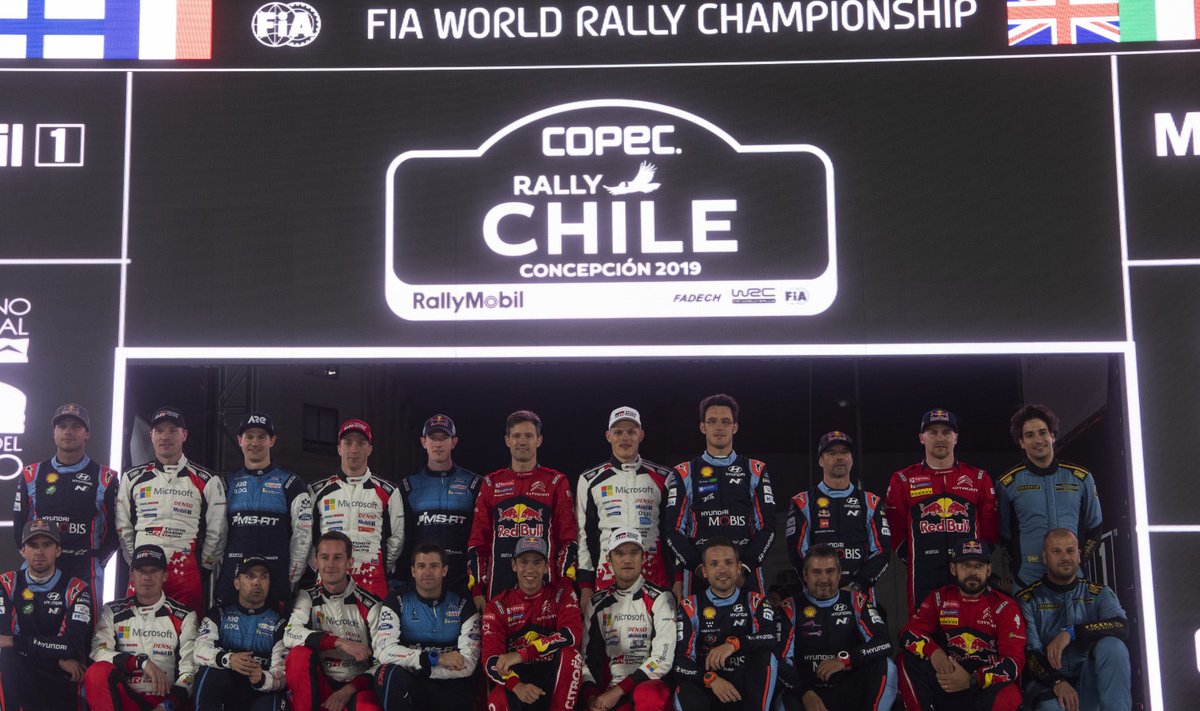 WRC piloodid ja kaardilugejad Tšiilis.