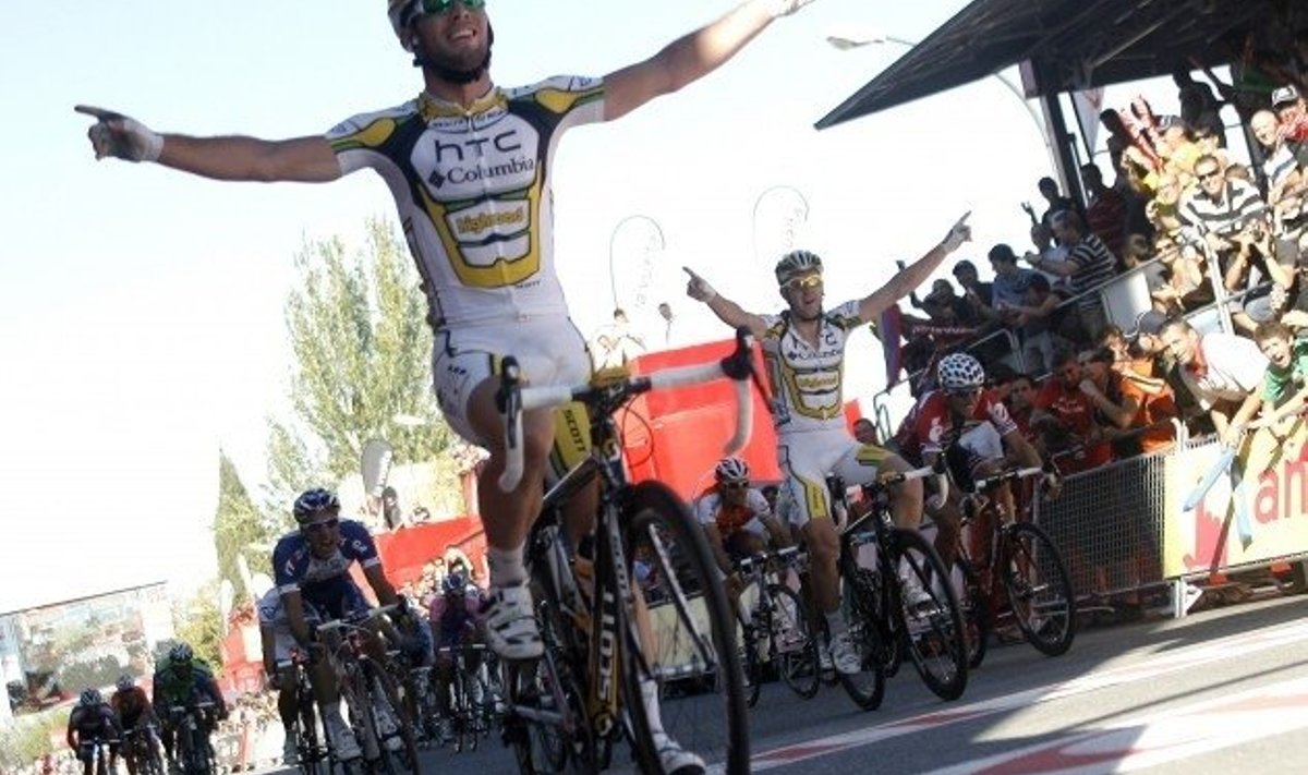 Mark Cavendish korjab Vueltal etapivõidu, jalgratas