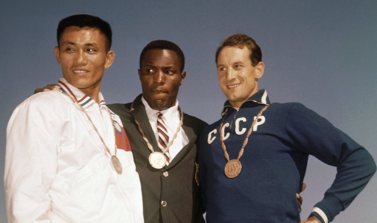 1960 Rooma olümpia kümnevõistluse medalikolmik.
