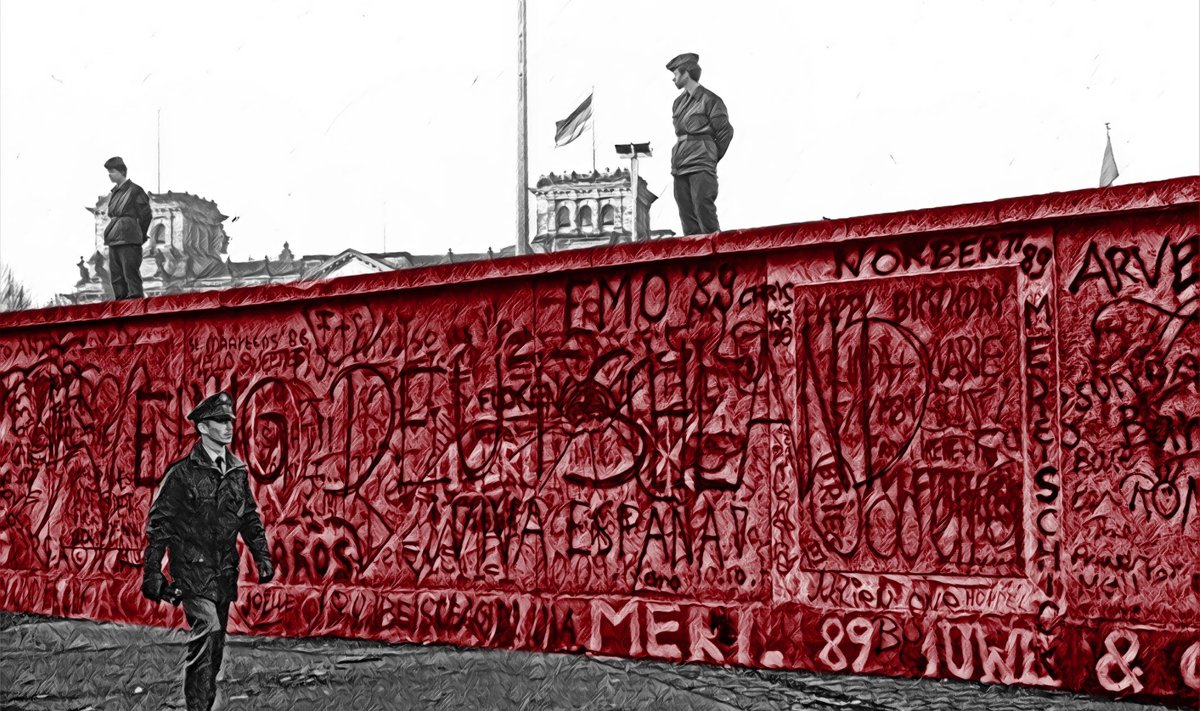 Berliini müür 1989. aastal.