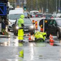 FOTOD | Veeavarii tõttu muutub liikluskorraldus Sõle ja Ädala tänava ristmikul