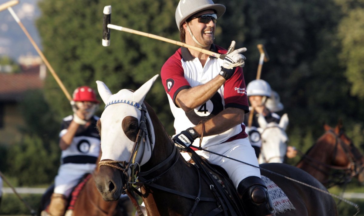 Fromer Argentine soccer player Batistuta plays polo in event by Italian fashion house Toscana during the Pitti Uomo men's fashion week in Florence