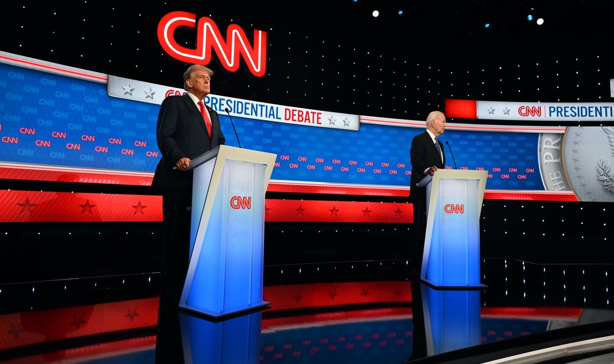 27. juunil peetud presidendidebatt. Pildil on Donald Trump (vasakul) ja Joe Biden (paremal).